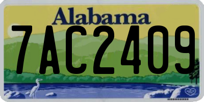AL license plate 7AC2409