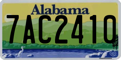 AL license plate 7AC2410