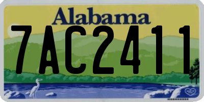 AL license plate 7AC2411
