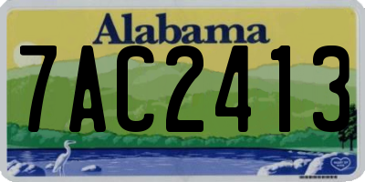 AL license plate 7AC2413