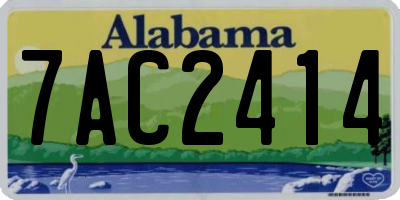 AL license plate 7AC2414