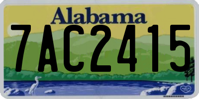 AL license plate 7AC2415