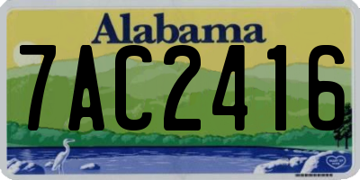 AL license plate 7AC2416