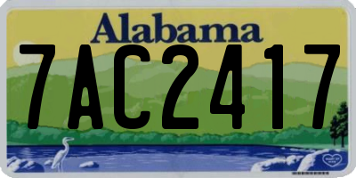 AL license plate 7AC2417