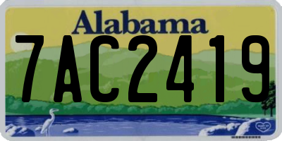 AL license plate 7AC2419