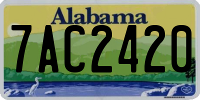AL license plate 7AC2420