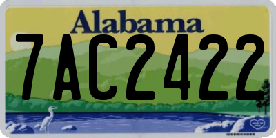 AL license plate 7AC2422