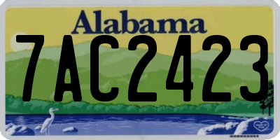 AL license plate 7AC2423