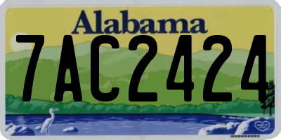 AL license plate 7AC2424