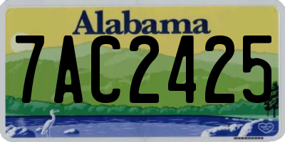 AL license plate 7AC2425