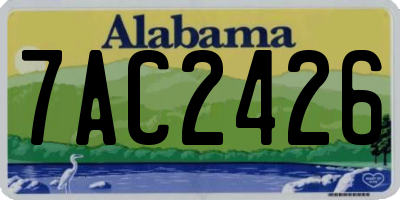 AL license plate 7AC2426