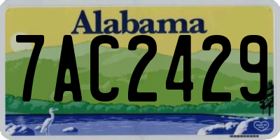 AL license plate 7AC2429