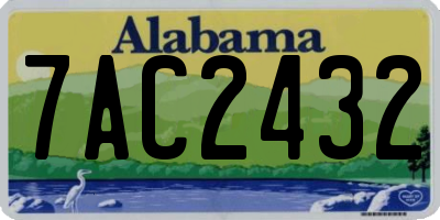 AL license plate 7AC2432