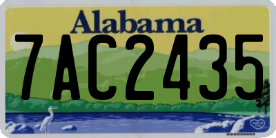 AL license plate 7AC2435