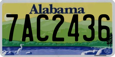AL license plate 7AC2436