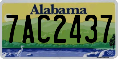 AL license plate 7AC2437