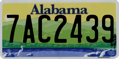 AL license plate 7AC2439