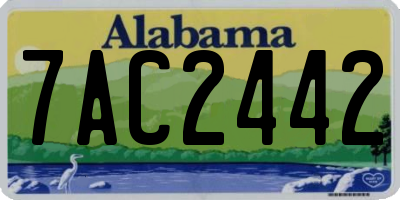 AL license plate 7AC2442