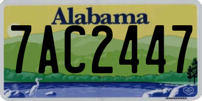 AL license plate 7AC2447