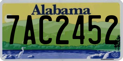 AL license plate 7AC2452