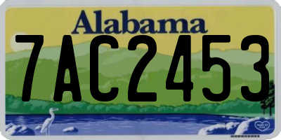 AL license plate 7AC2453