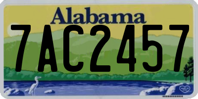 AL license plate 7AC2457