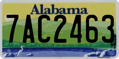 AL license plate 7AC2463
