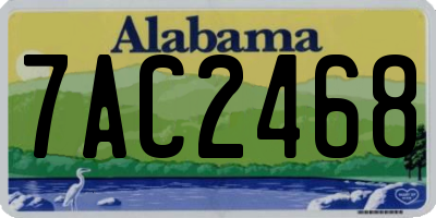 AL license plate 7AC2468