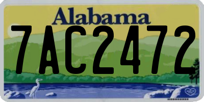 AL license plate 7AC2472