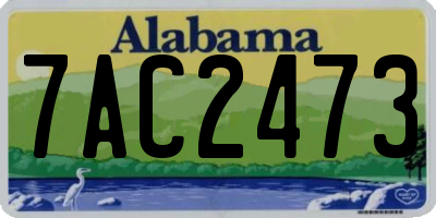 AL license plate 7AC2473