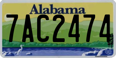 AL license plate 7AC2474