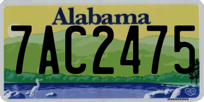 AL license plate 7AC2475