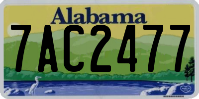 AL license plate 7AC2477