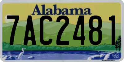 AL license plate 7AC2481