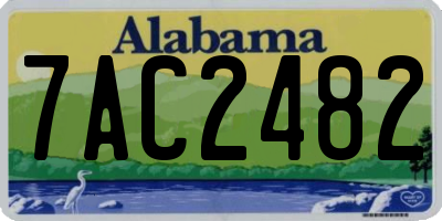 AL license plate 7AC2482
