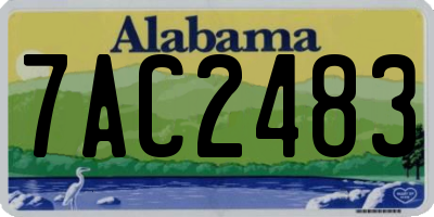 AL license plate 7AC2483