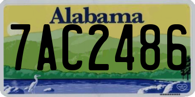 AL license plate 7AC2486