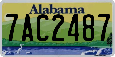 AL license plate 7AC2487