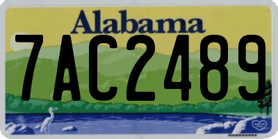 AL license plate 7AC2489