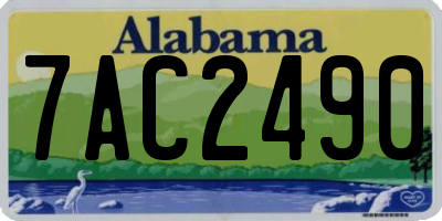 AL license plate 7AC2490
