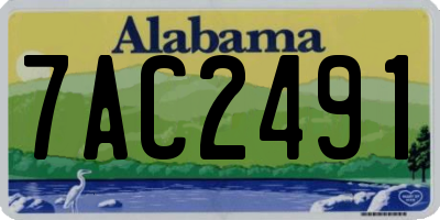 AL license plate 7AC2491