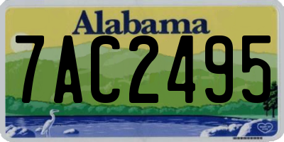 AL license plate 7AC2495