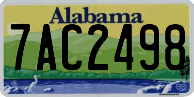 AL license plate 7AC2498