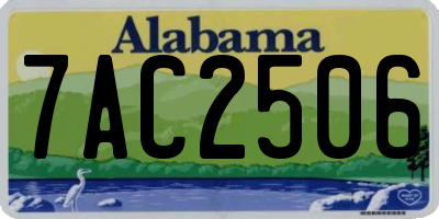 AL license plate 7AC2506