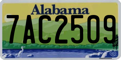 AL license plate 7AC2509