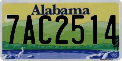 AL license plate 7AC2514