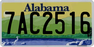 AL license plate 7AC2516