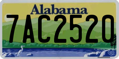 AL license plate 7AC2520