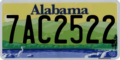 AL license plate 7AC2522