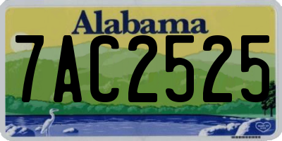 AL license plate 7AC2525